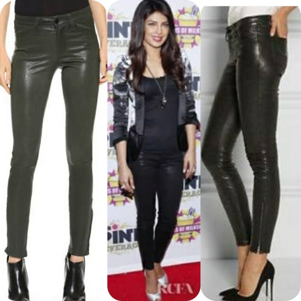 J BRAND*L8001 Black Skinny Leather Pants*Size 26,27*$998 - Picture 5 of 16